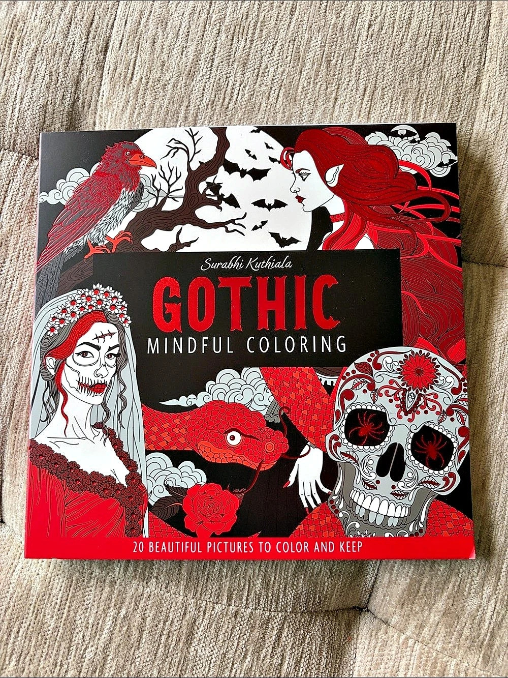 NEW Surabhi Kuthiala Embossed Gothic Mindful Coloring Book